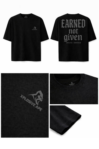 XAPE Earned Not Given Oversized Tee - Black