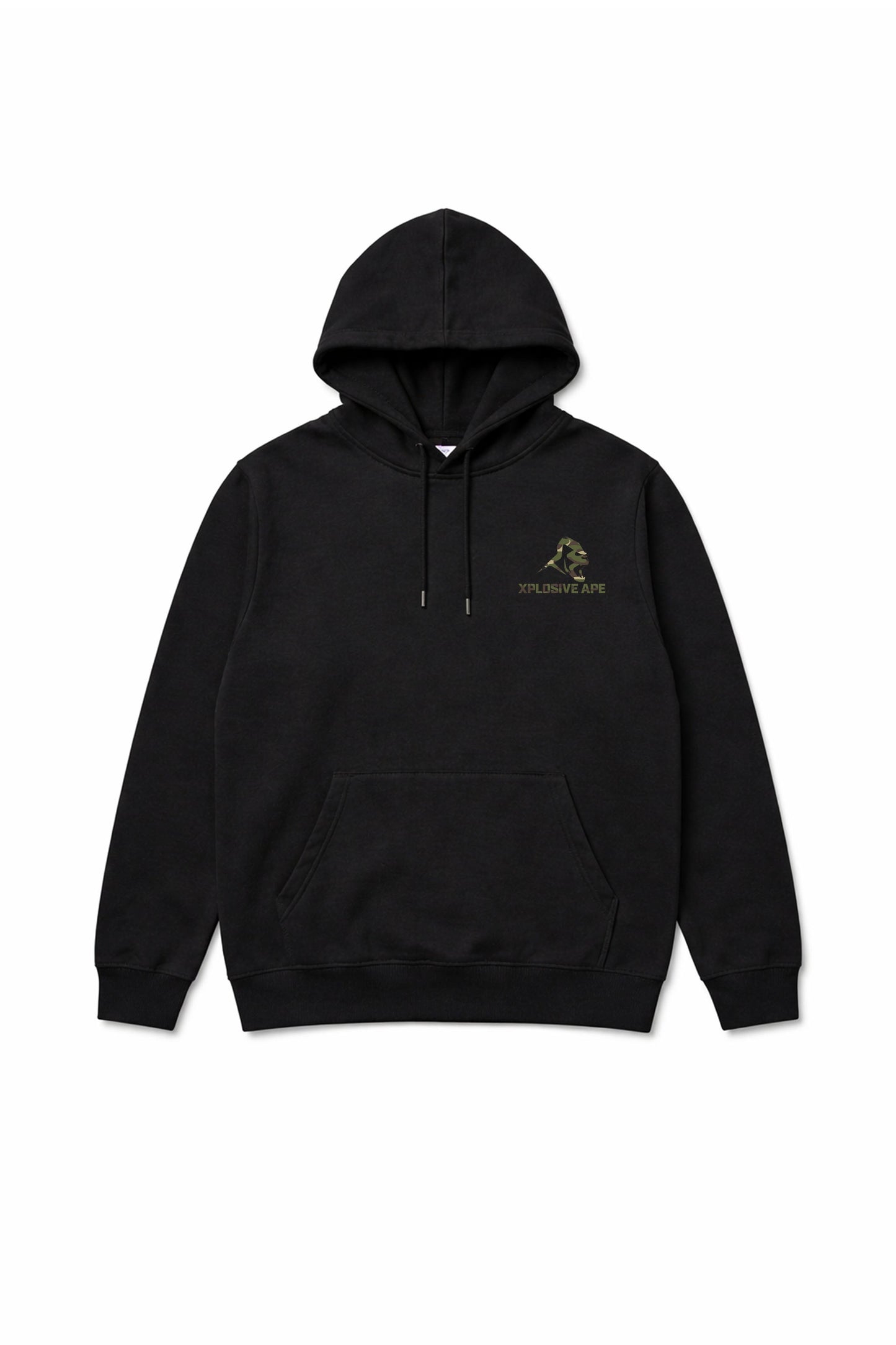 XAPE Essential Camo String Hoodie - Black