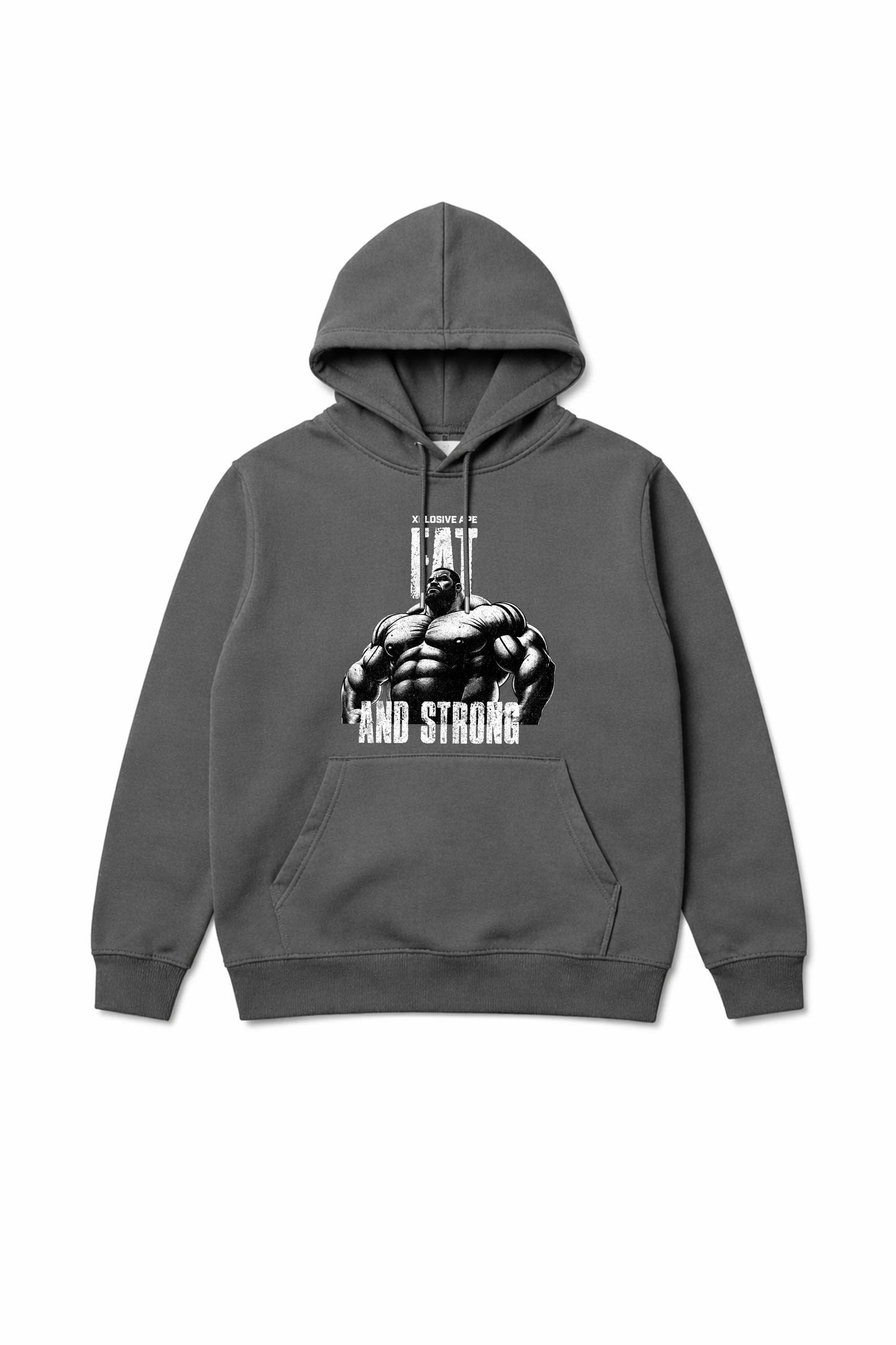 XAPE Fat And Strong V3 String Hoodie - Charcoal