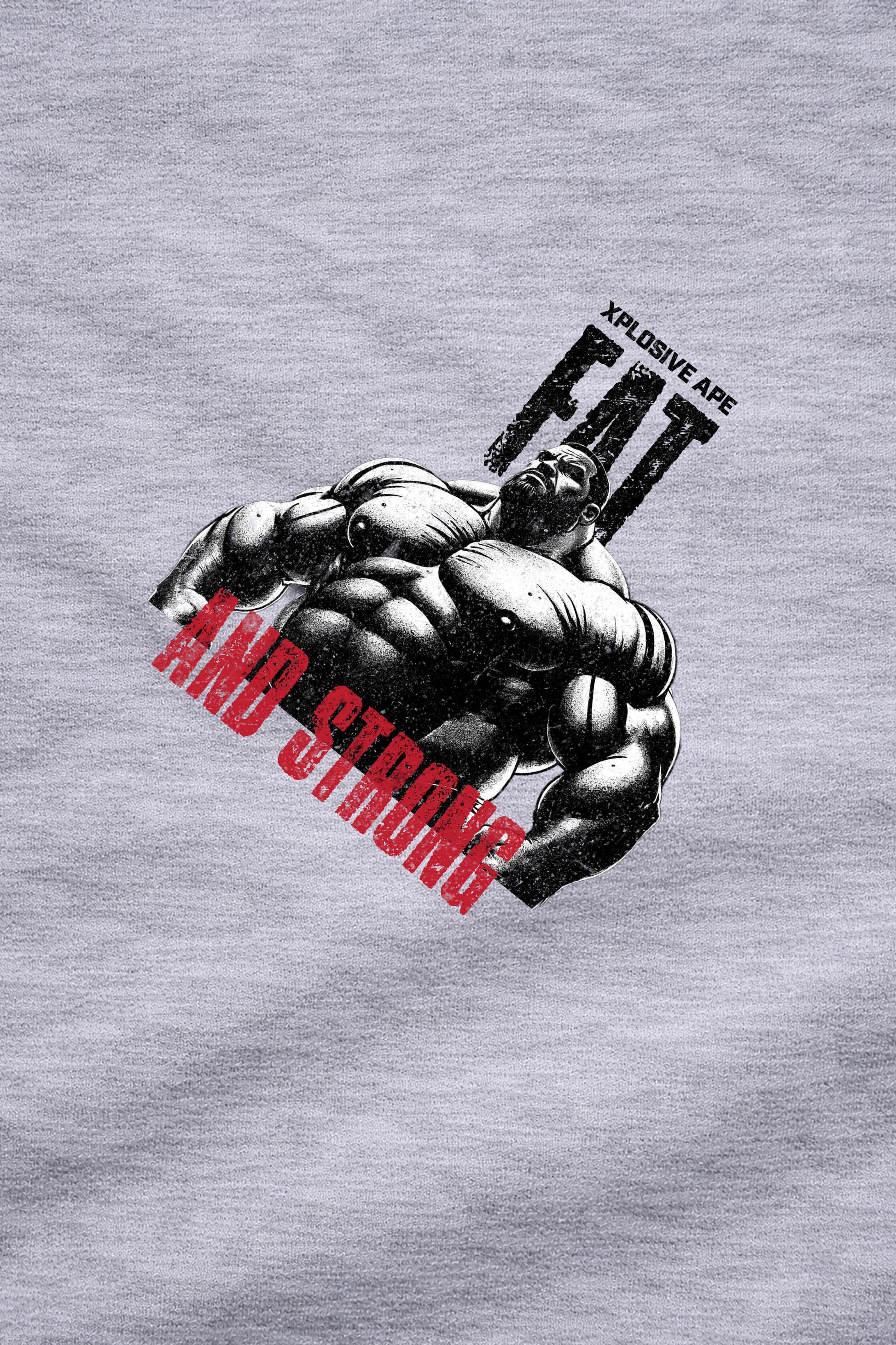 XAPE Fat And Strong V3 String Hoodie - Sports Grey