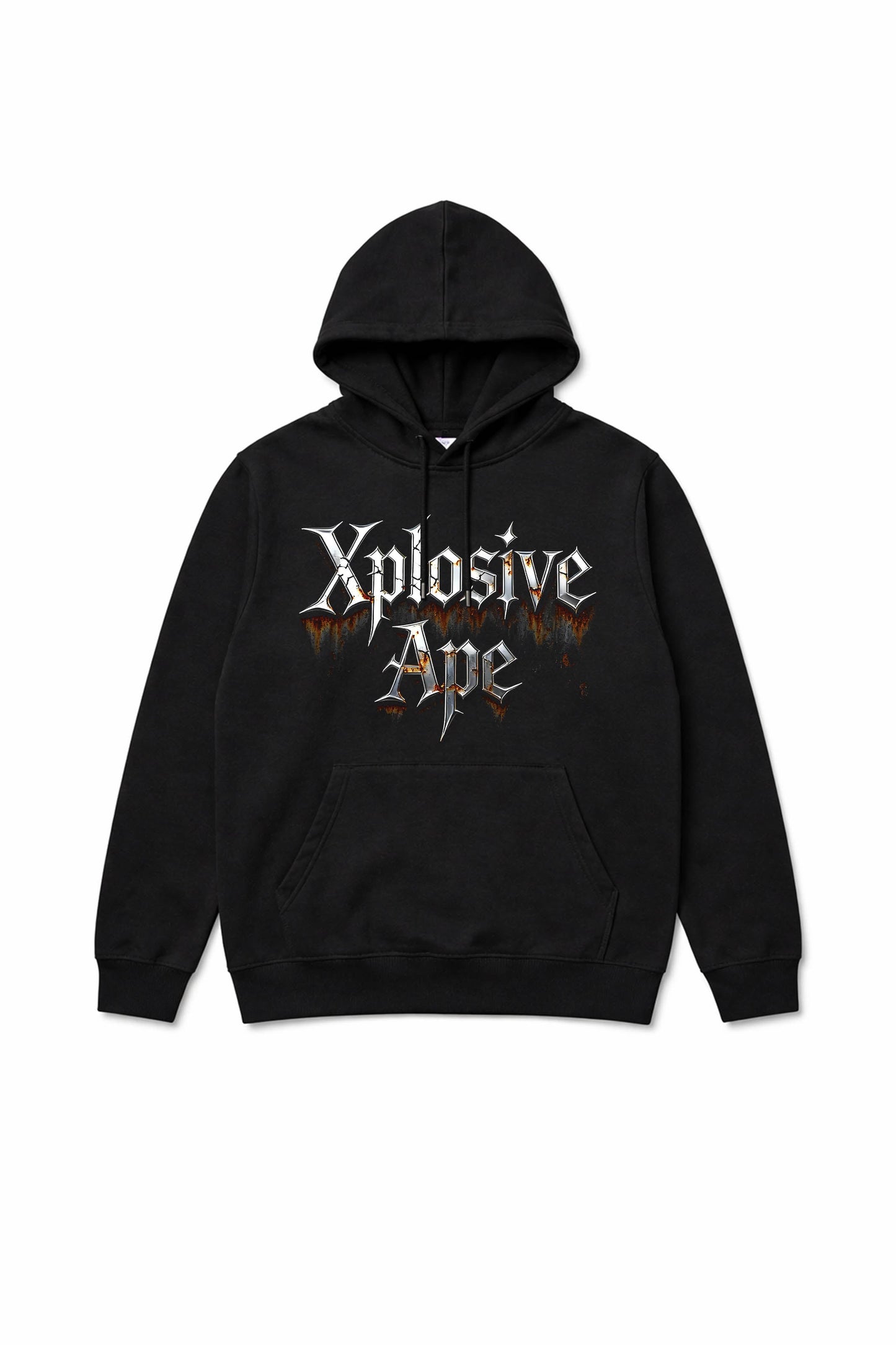 XAPE Forged in Fire String Hoodie - Black