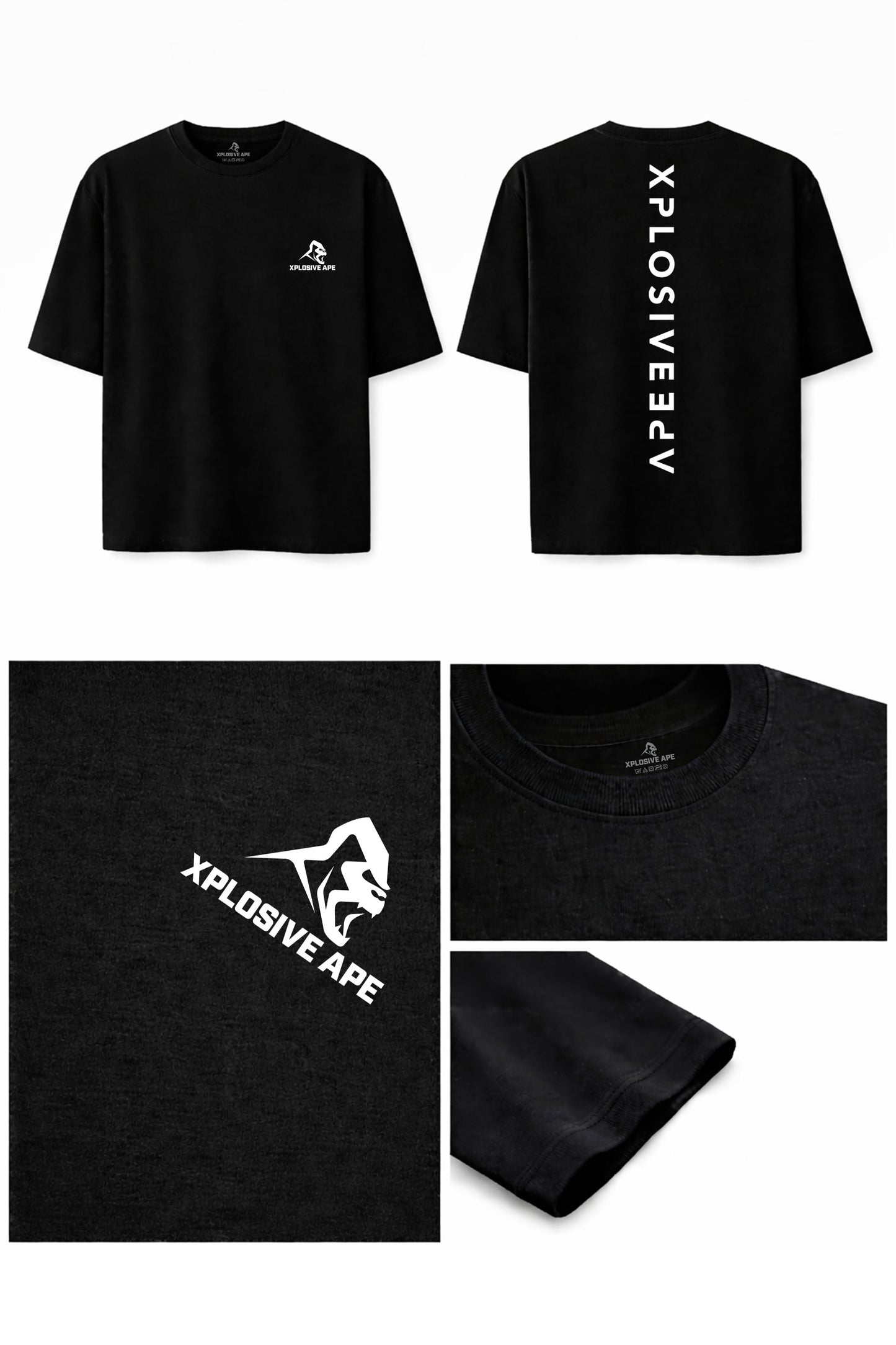 XAPE Futuristic V2 Oversized Tee - Black