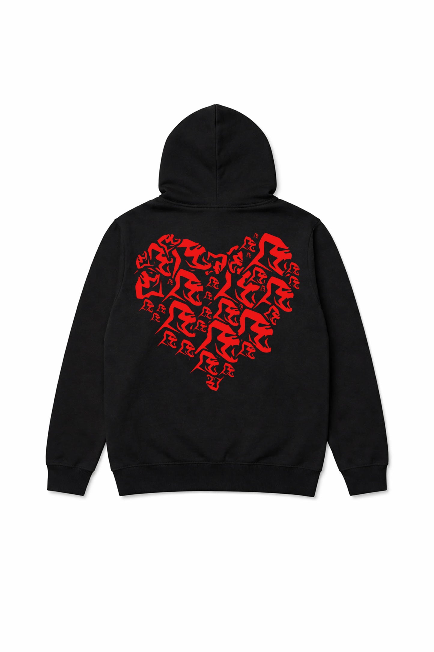XAPE Hearts String Hoodie - Black