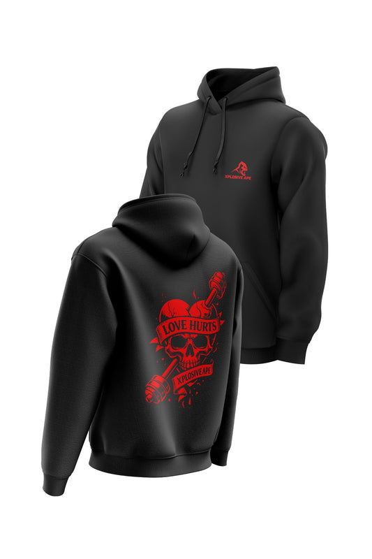 XAPE Love Hurts String Hoodie - Black