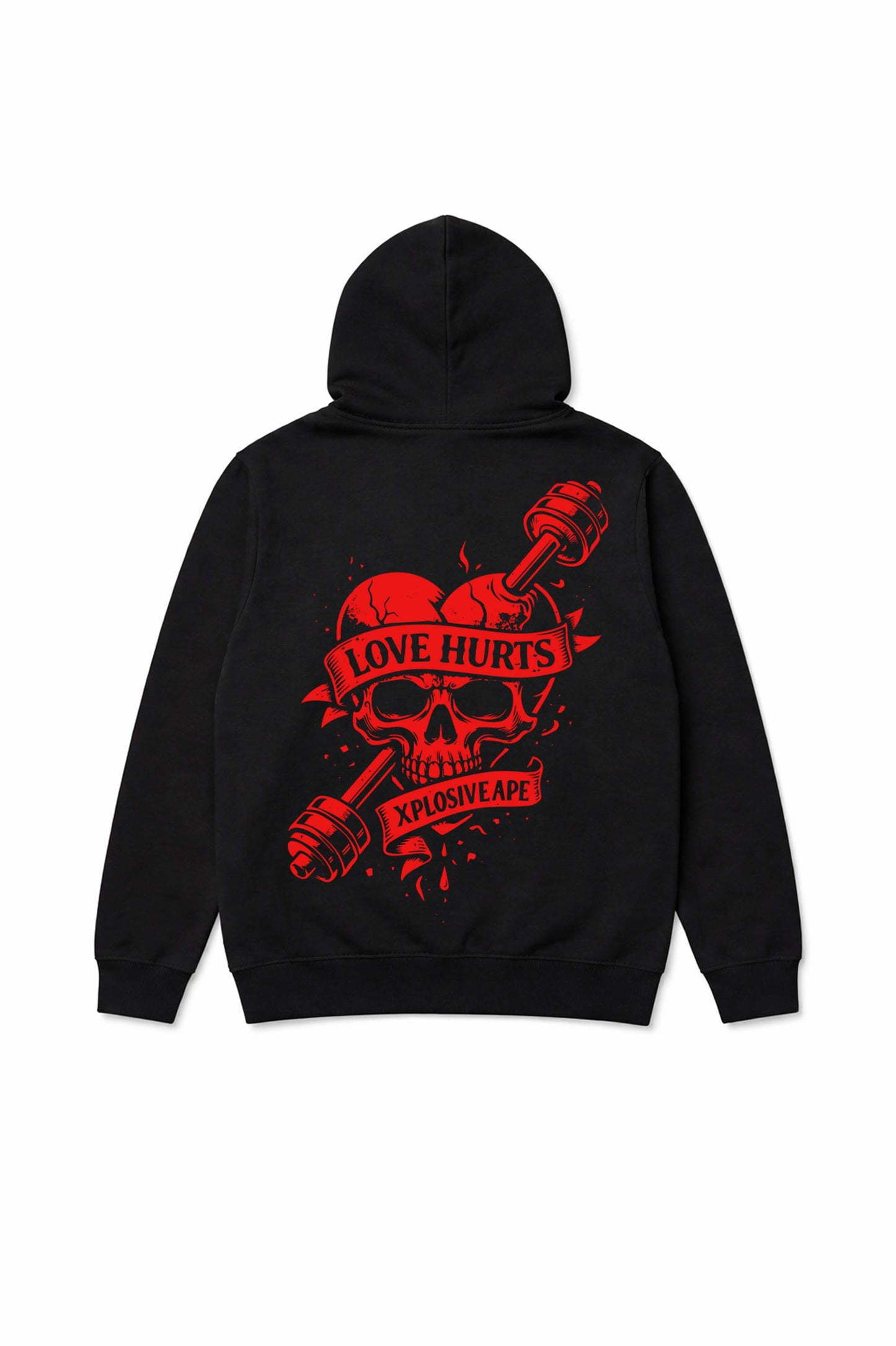 XAPE Love Hurts String Hoodie - Black