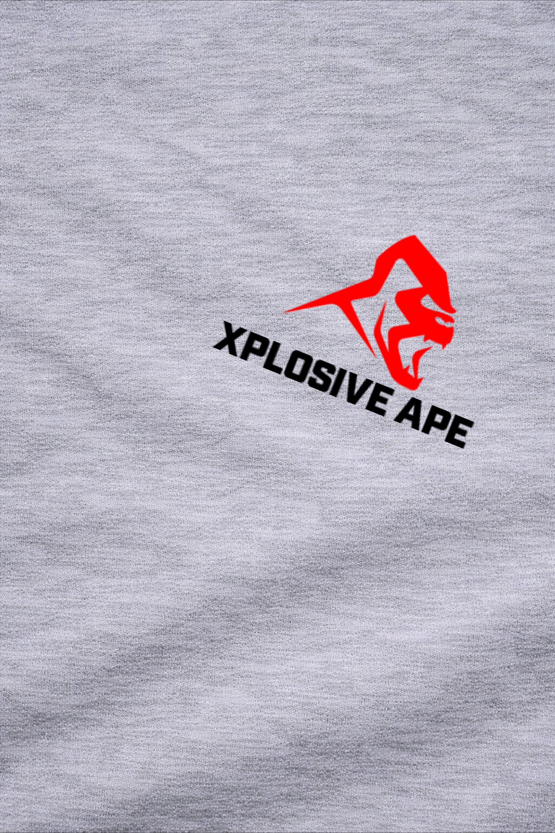 XAPE Original Logo V2 String Hoodie - Heather Grey