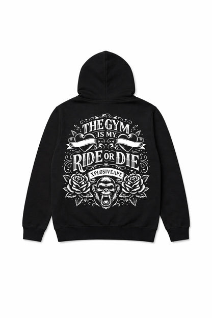 XAPE Ride or Die String Hoodie - Black
