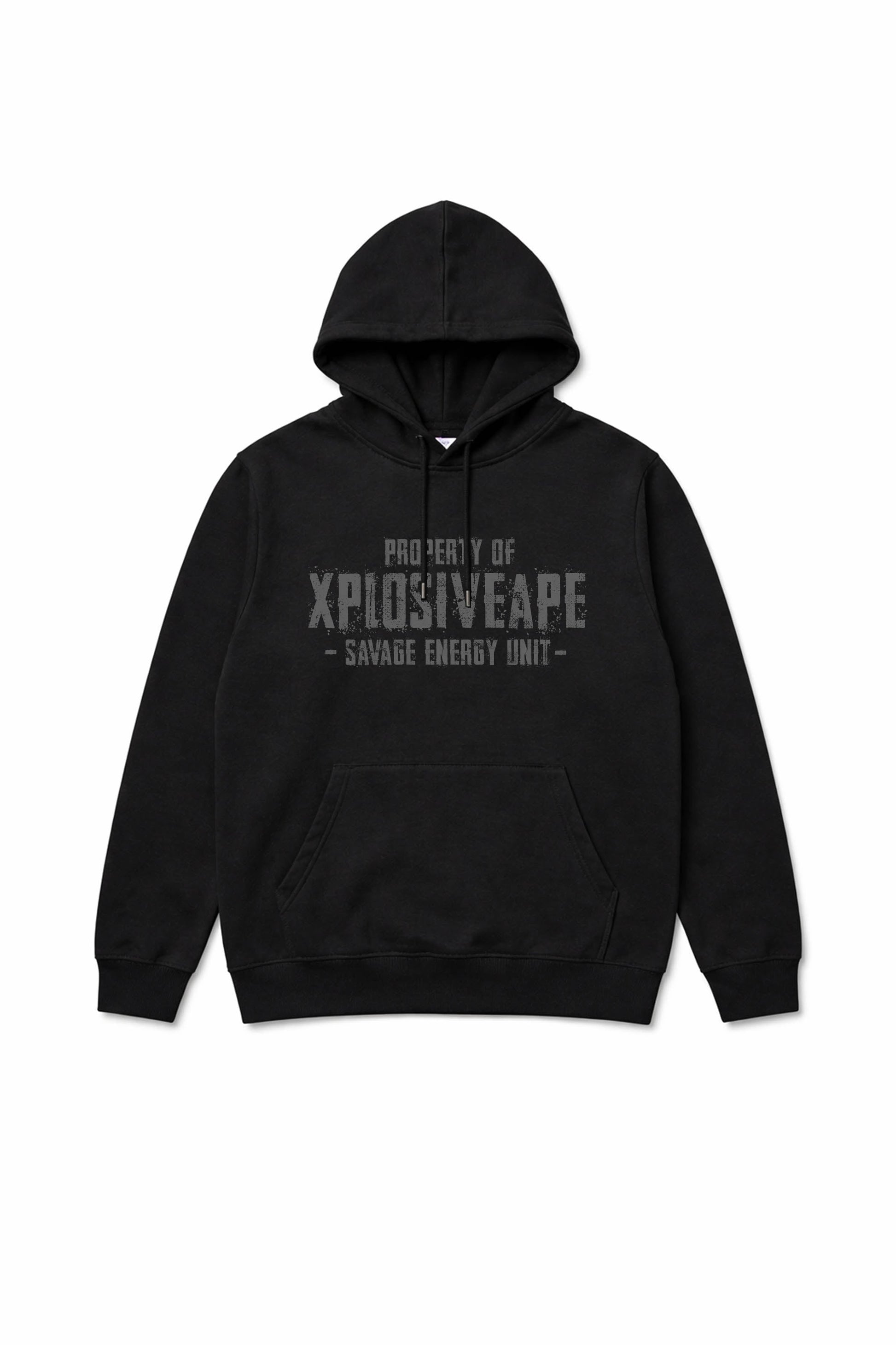 XAPE Savage Energy Unit String Hoodie - Black