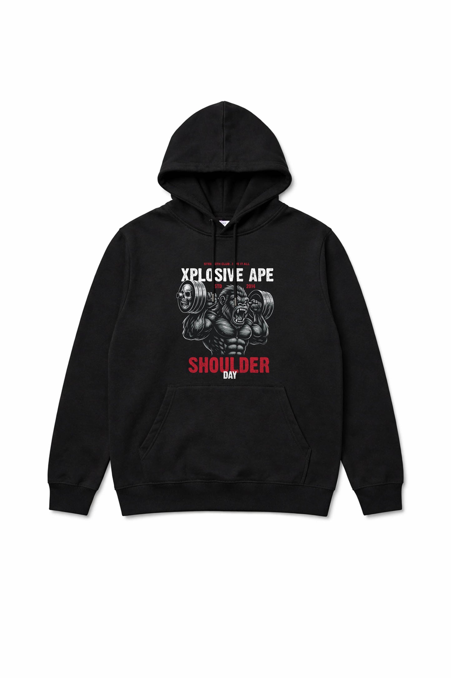 XAPE Shoulder Day V4 String Hoodie - Black