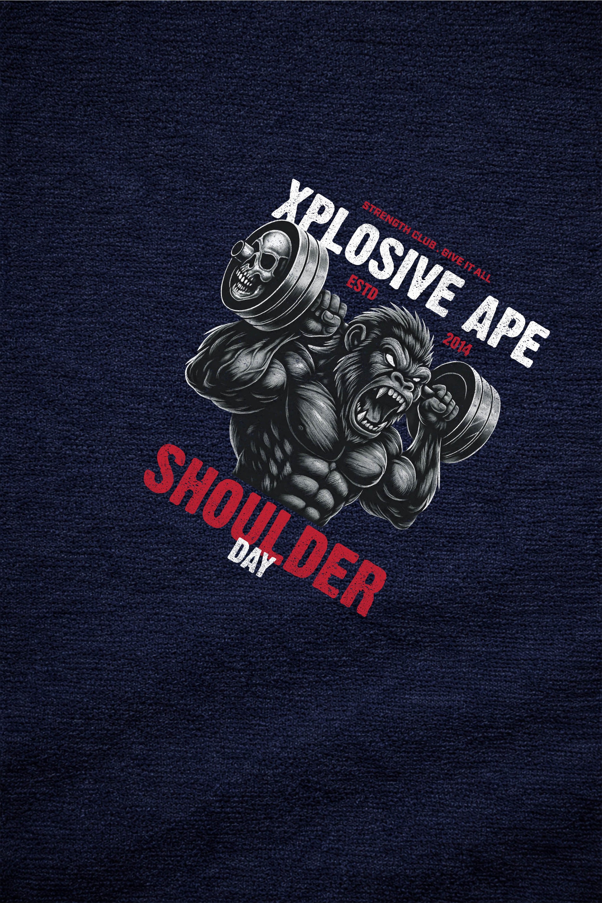 XAPE Shoulder Day V4 String Hoodie - Navy