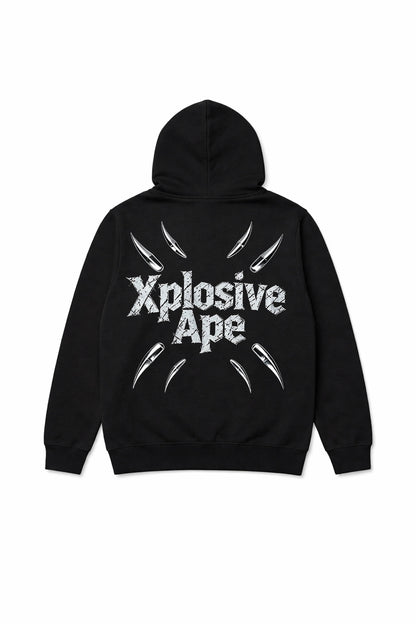 XAPE Shrapnel Burst String Hoodie - Black