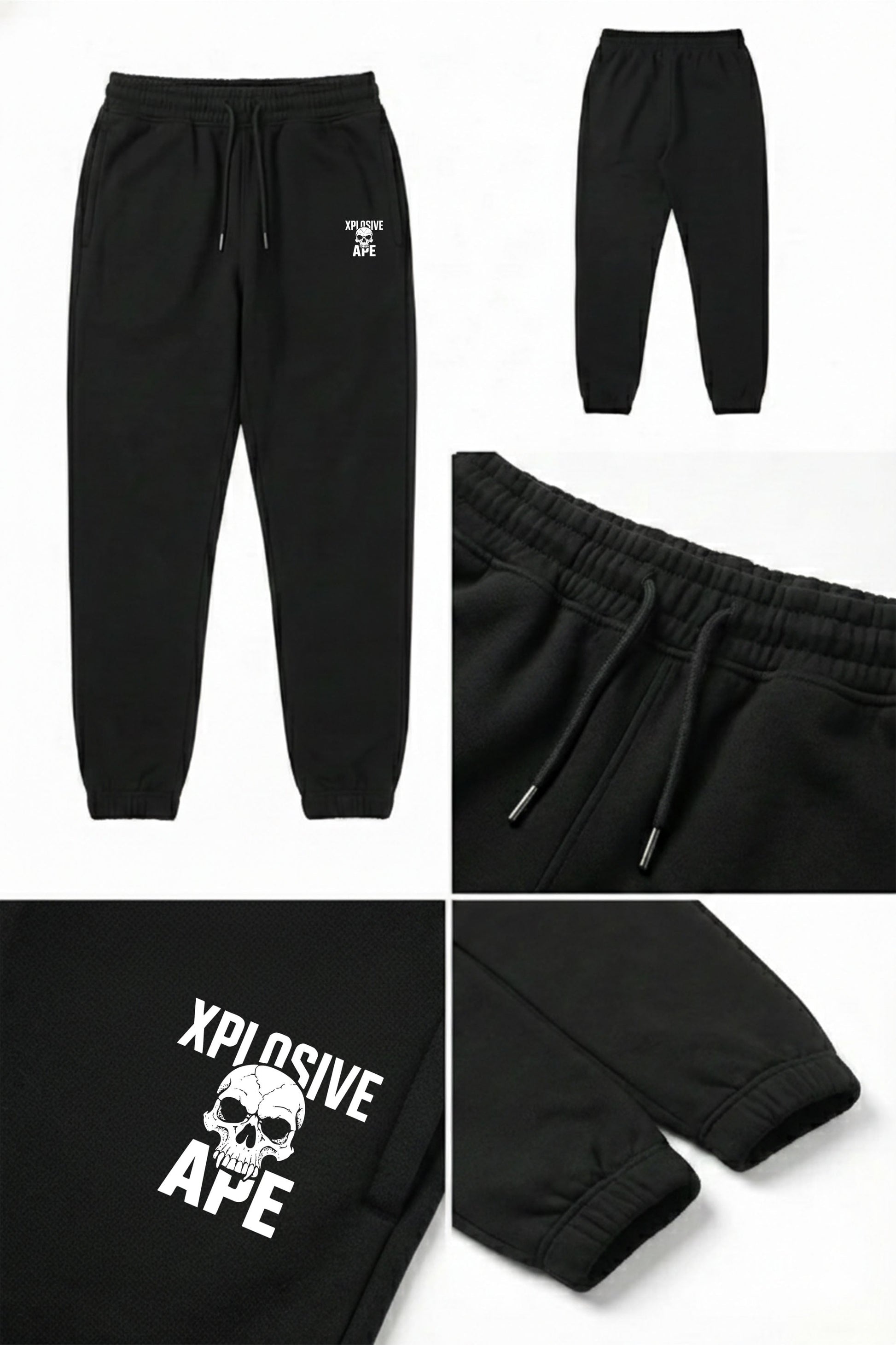 XAPE Skull Force Joggers - Black