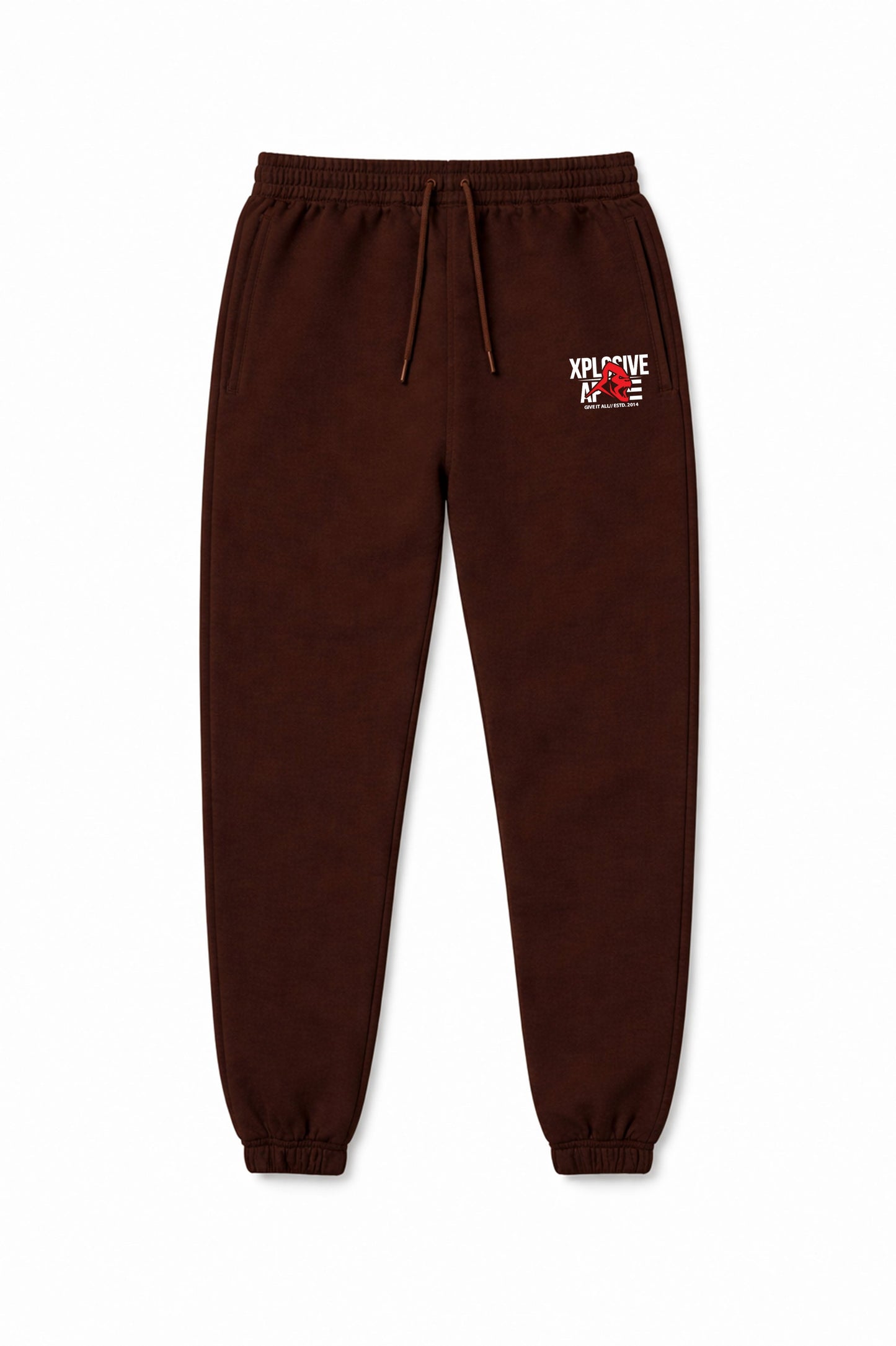 XAPE Stacked Logo Joggers - Chocolate