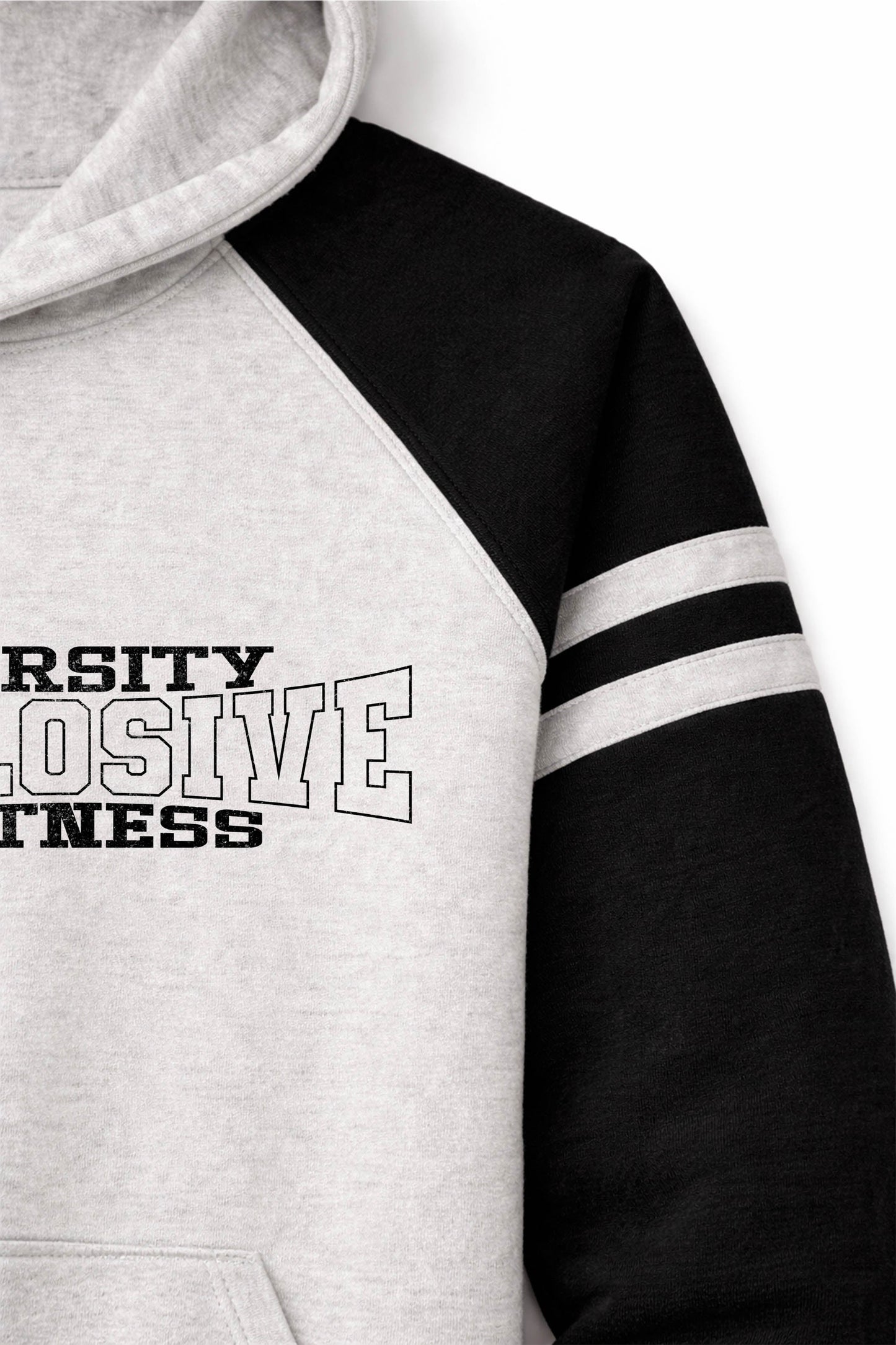 XAPE Strike Force Raglan Hoodie - Oatmeal Heather/Black