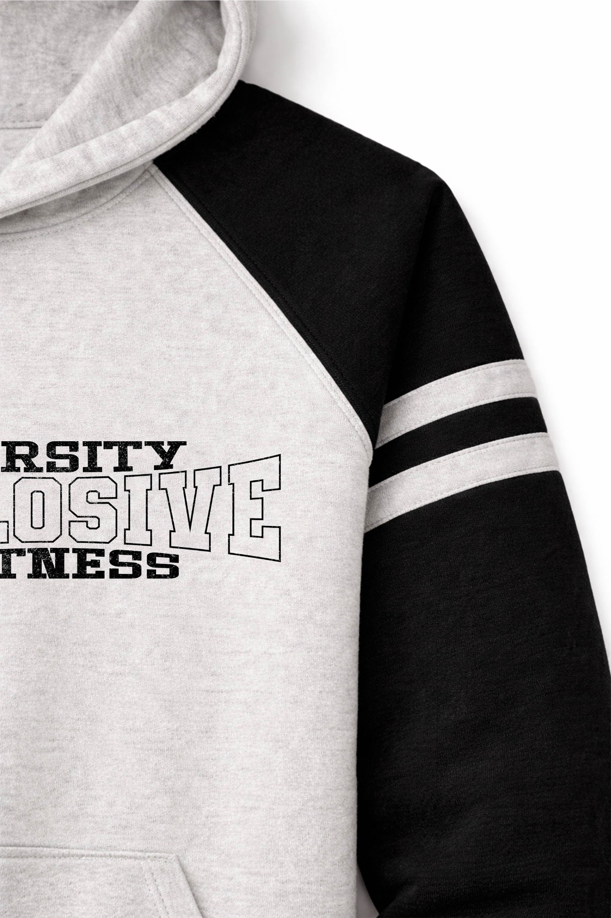 XAPE Strike Force Raglan Hoodie - Oatmeal Heather/Black