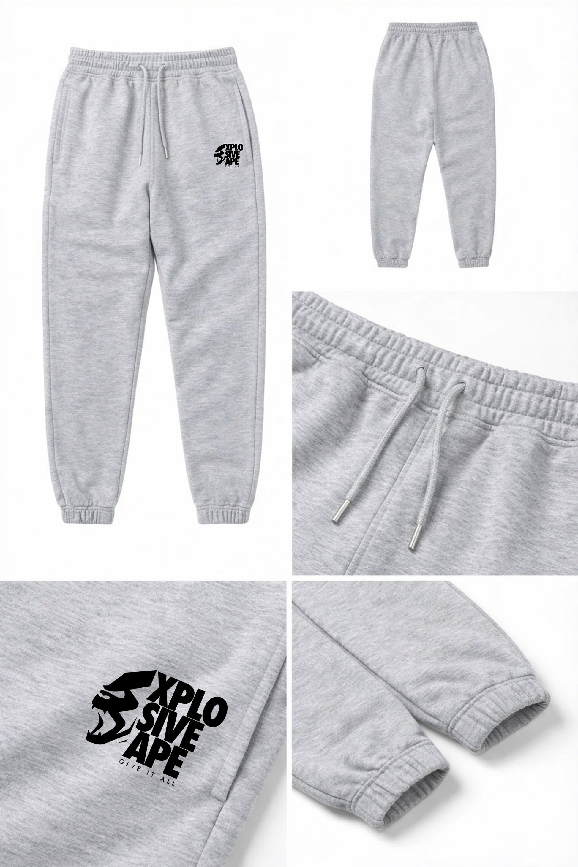 XAPE Ultimate Ape V2 Joggers - Heather Grey