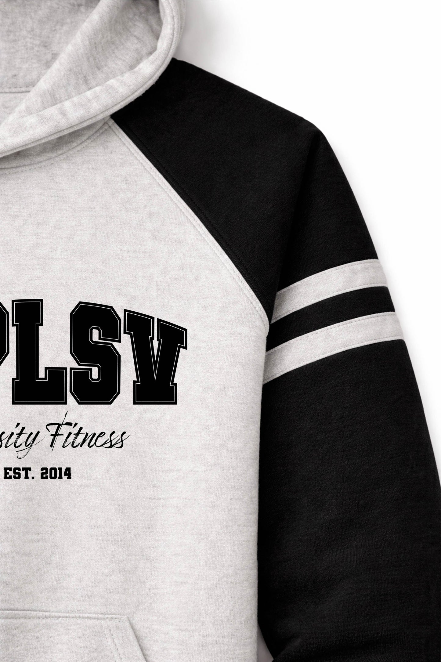 XAPE Varsity Fitness Raglan Hoodie - Oatmeal Heather/Black
