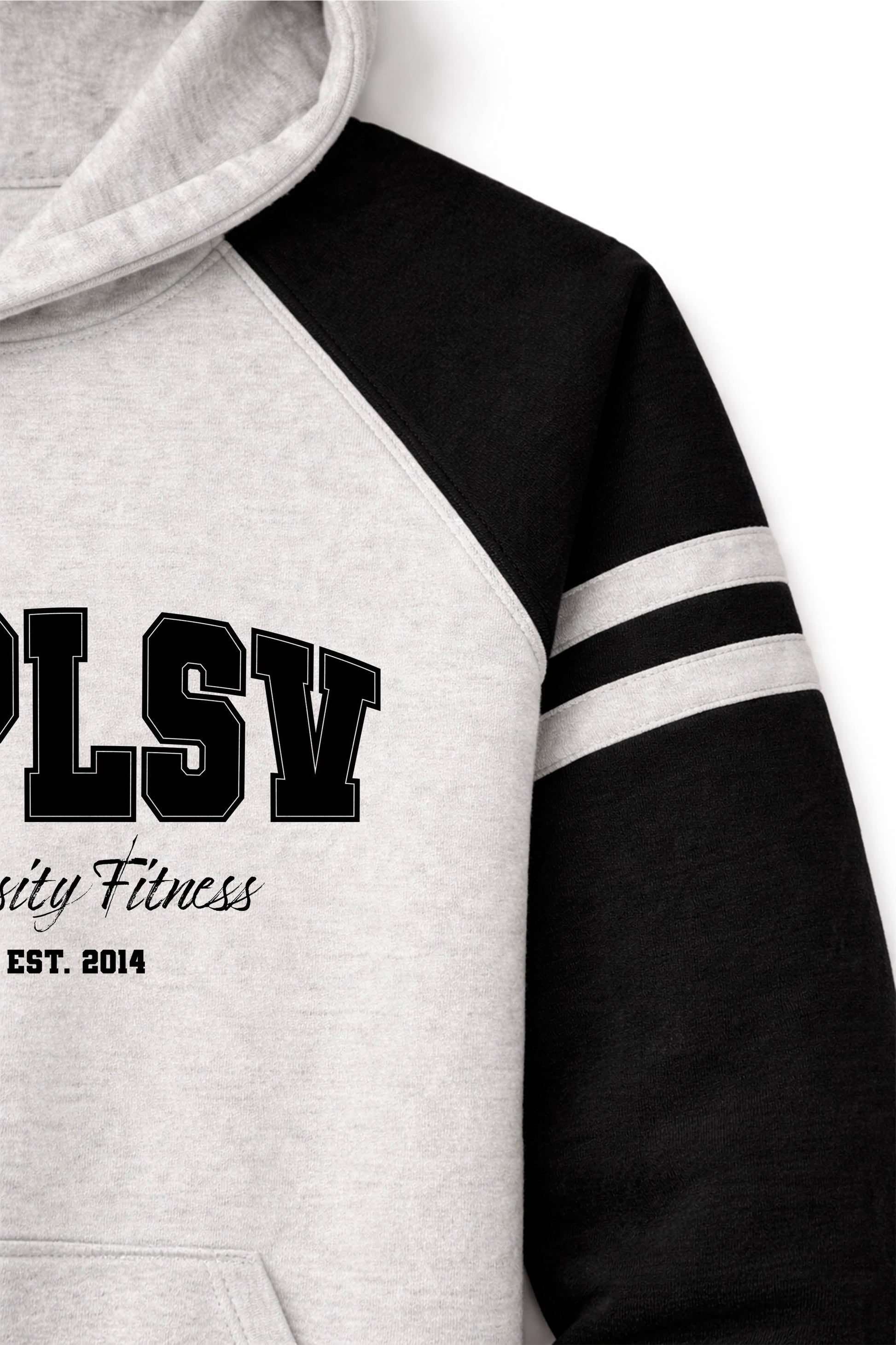 XAPE Varsity Fitness Raglan Hoodie - Oatmeal Heather/Black