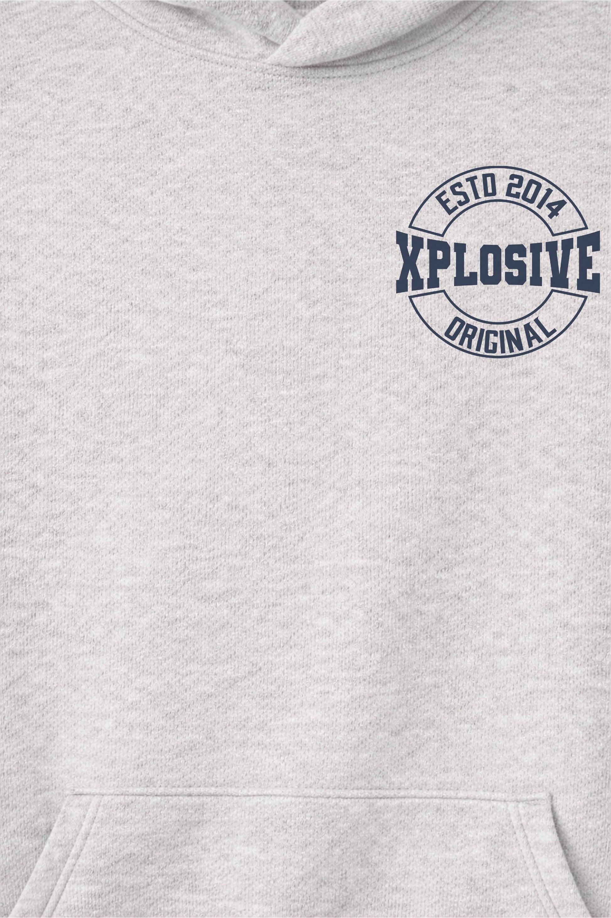 XAPE Varsity Prime Raglan Hoodie - Oatmeal Heather/Indigo