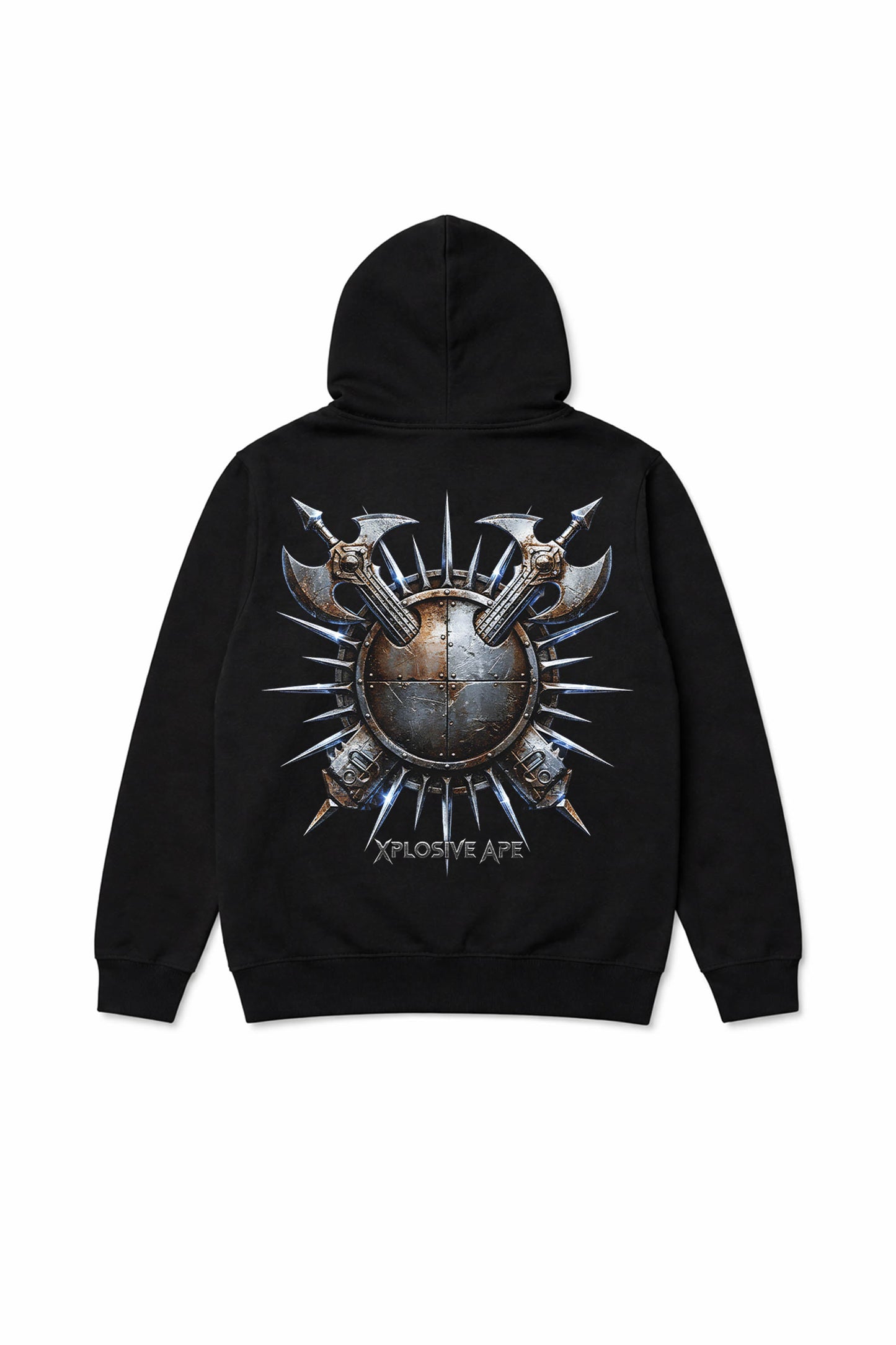 XAPE Warlord Crest String Hoodie - Black