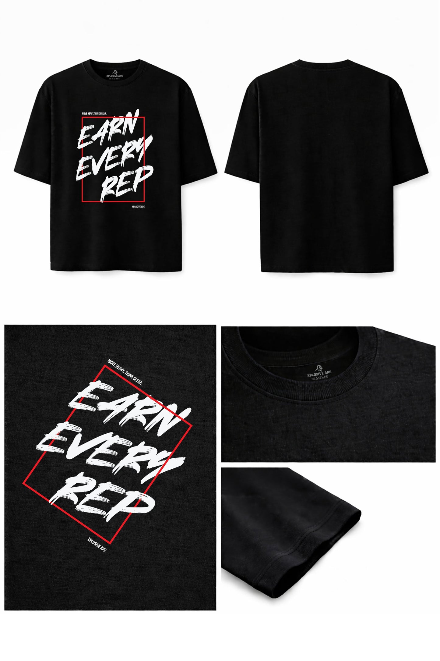 XAPE Weight Warp Oversized Tee - Black