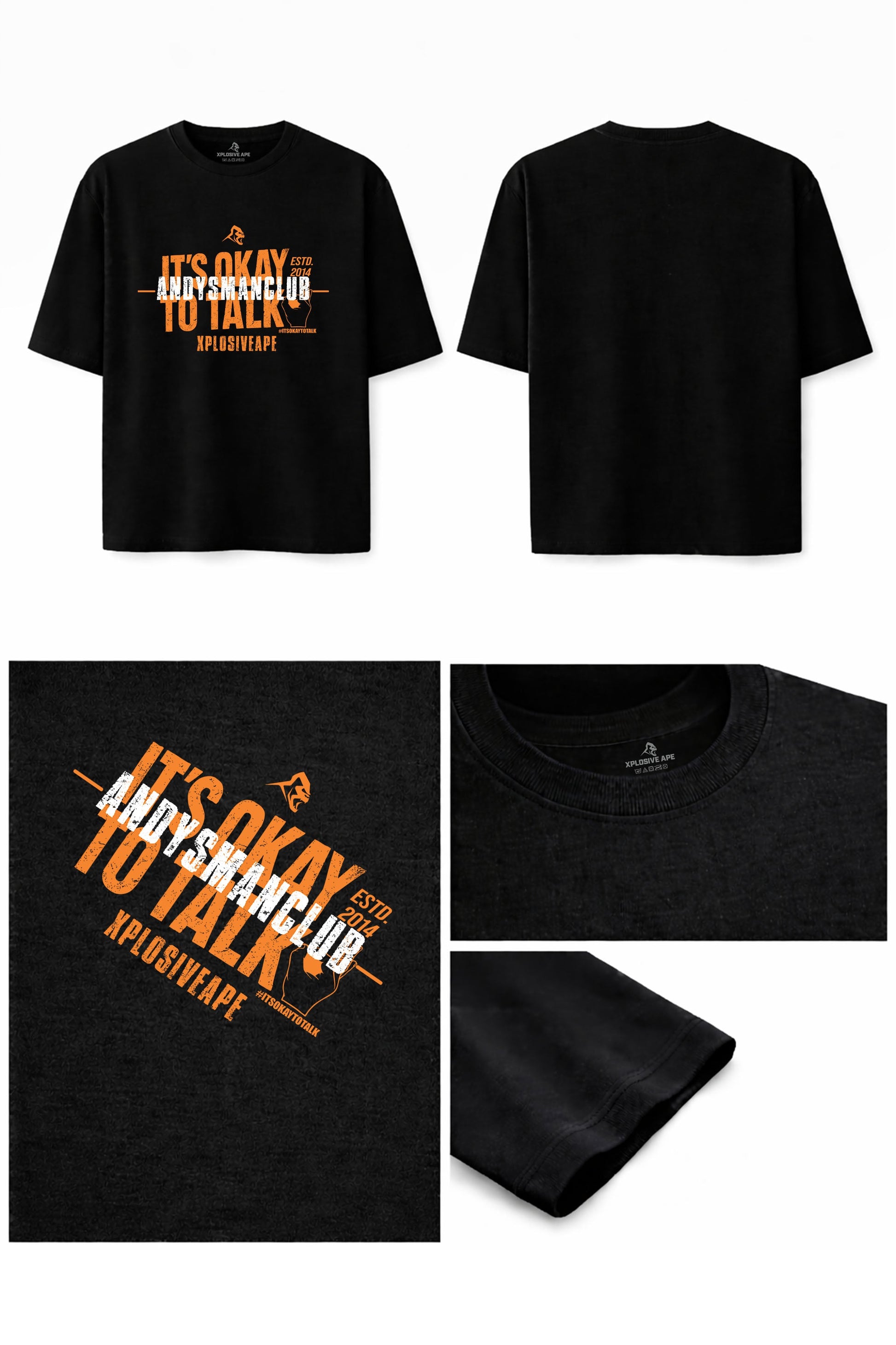 XAPE X AMC It's Okay To Talk V2 Oversized Tee - Black