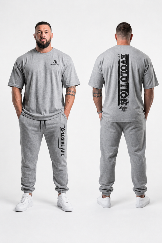 XAPE Evolution Tee & Strike Joggers Combo - Sports Grey