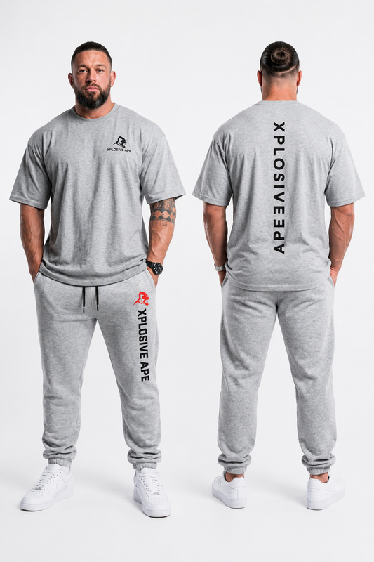 XAPE Futuristic Tee & Originals Joggers Combo - Sports Grey