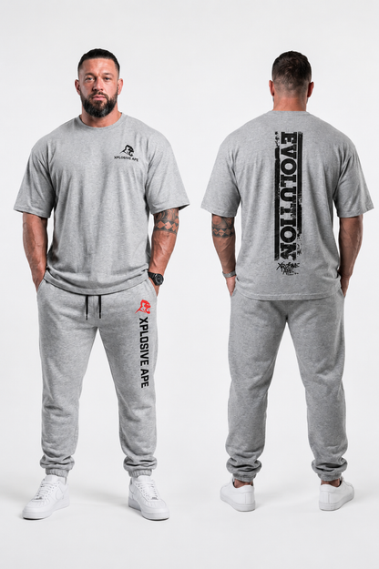 XAPE Evolution Tee & Originals Joggers Combo - Sports Grey