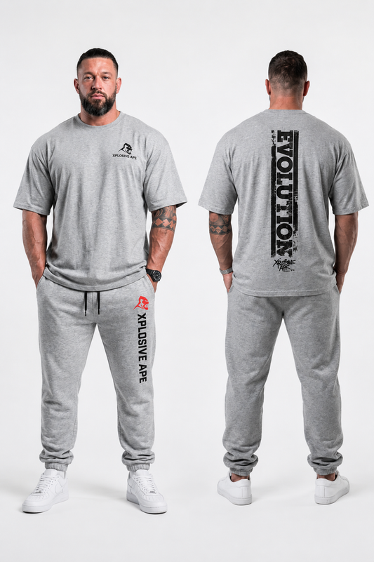 XAPE Evolution Tee & Originals Joggers Combo - Sports Grey