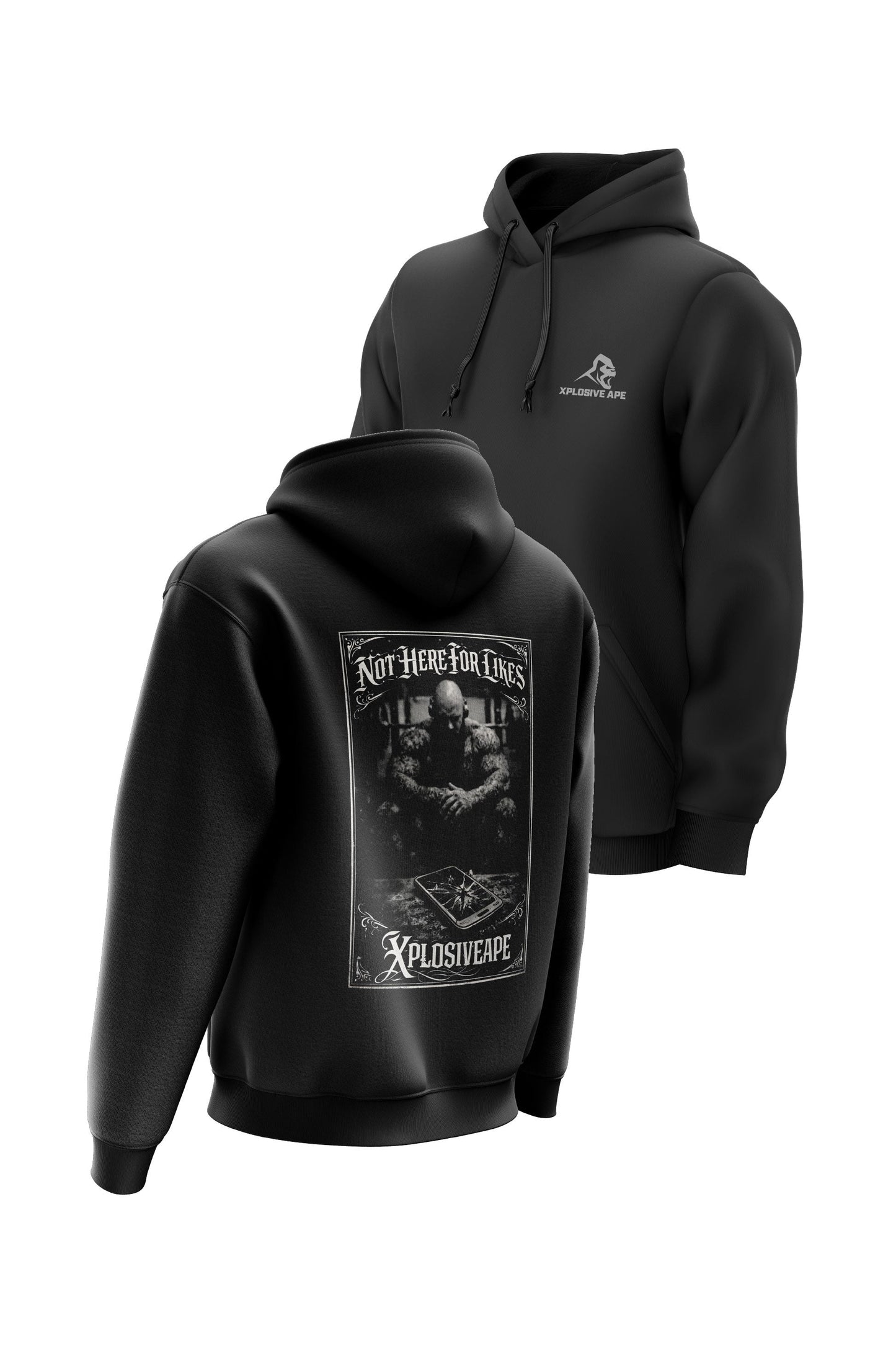 XAPE Likes String Hoodie - Black