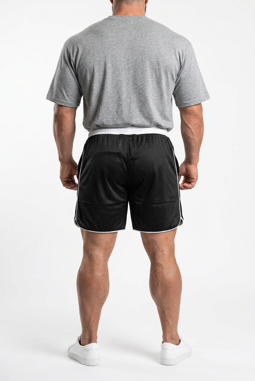 XAPE Essential Tee & Strike Elite Shorts Combo - Sports Grey/Black White