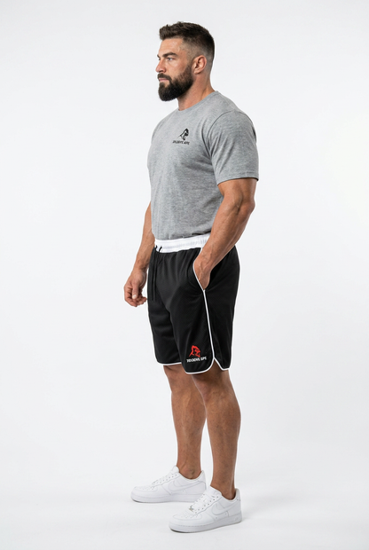 XAPE Essential Tee & Strike Elite Shorts Combo - Sports Grey/Black White