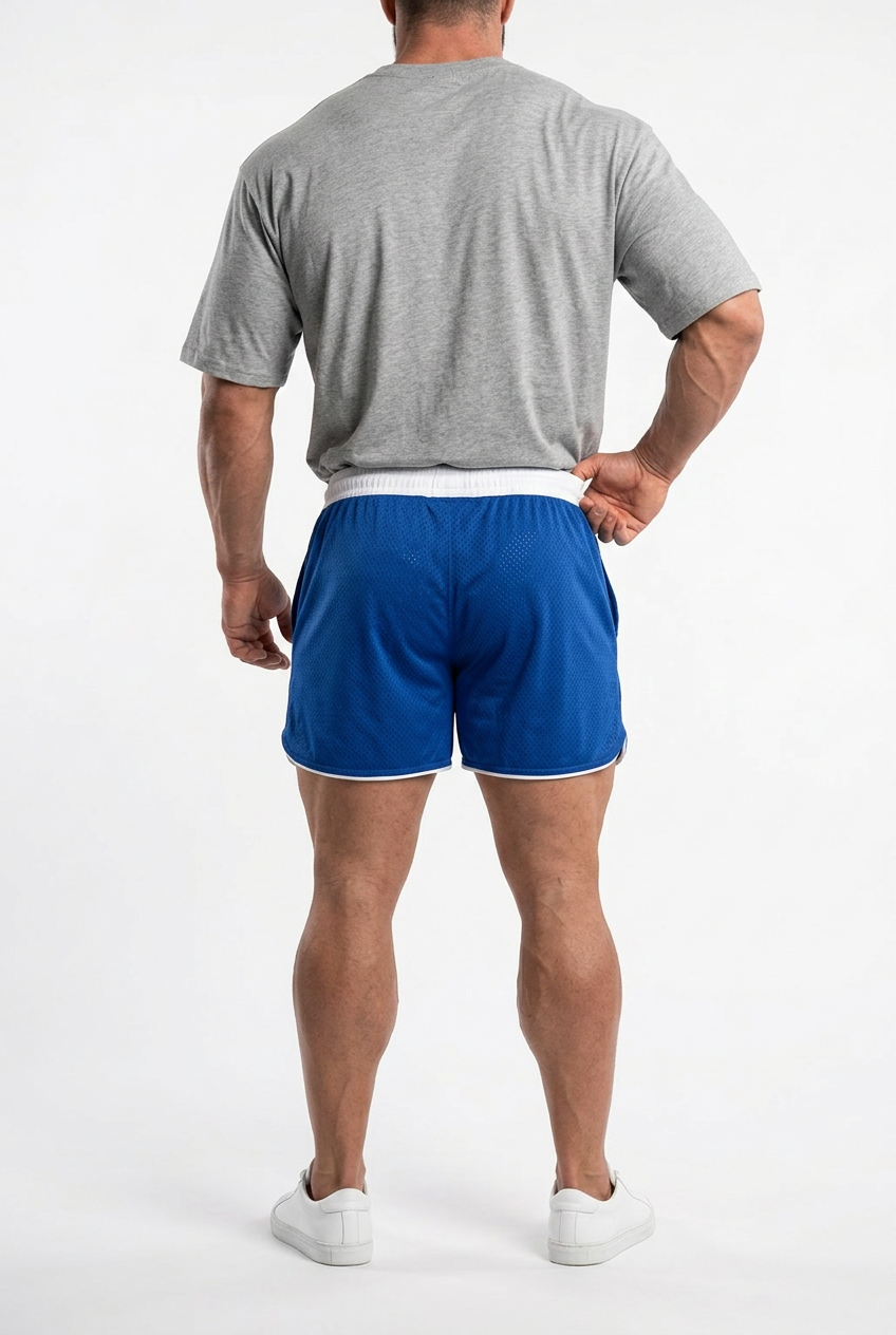 XAPE Essential Tee & Strike Elite Shorts Combo - Sports Grey/Blue