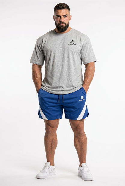 XAPE Essential Tee & Storm Shorts Combo - Sports Grey/Blue