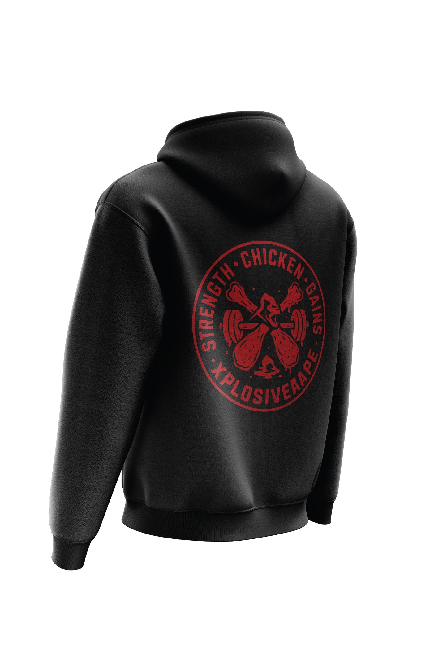 XAPE Chicken Shop Badge String Hoodie - Black