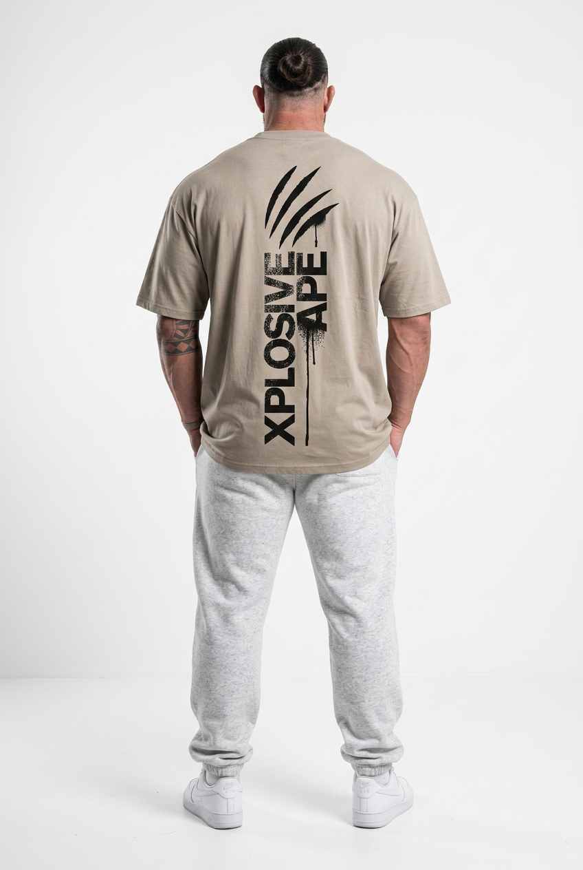 XAPE Claw V3 Oversized Tee - Sand
