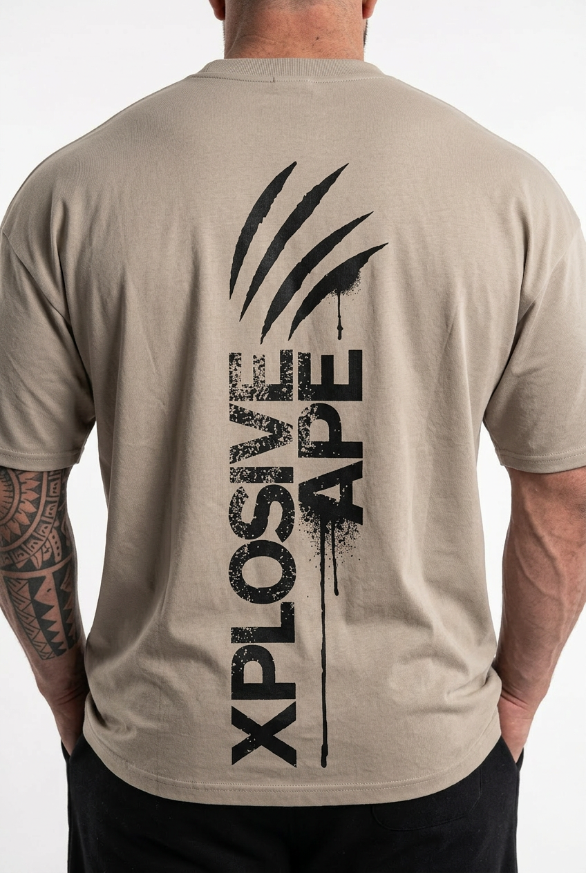 XAPE Claw V3 Oversized Tee - Sand