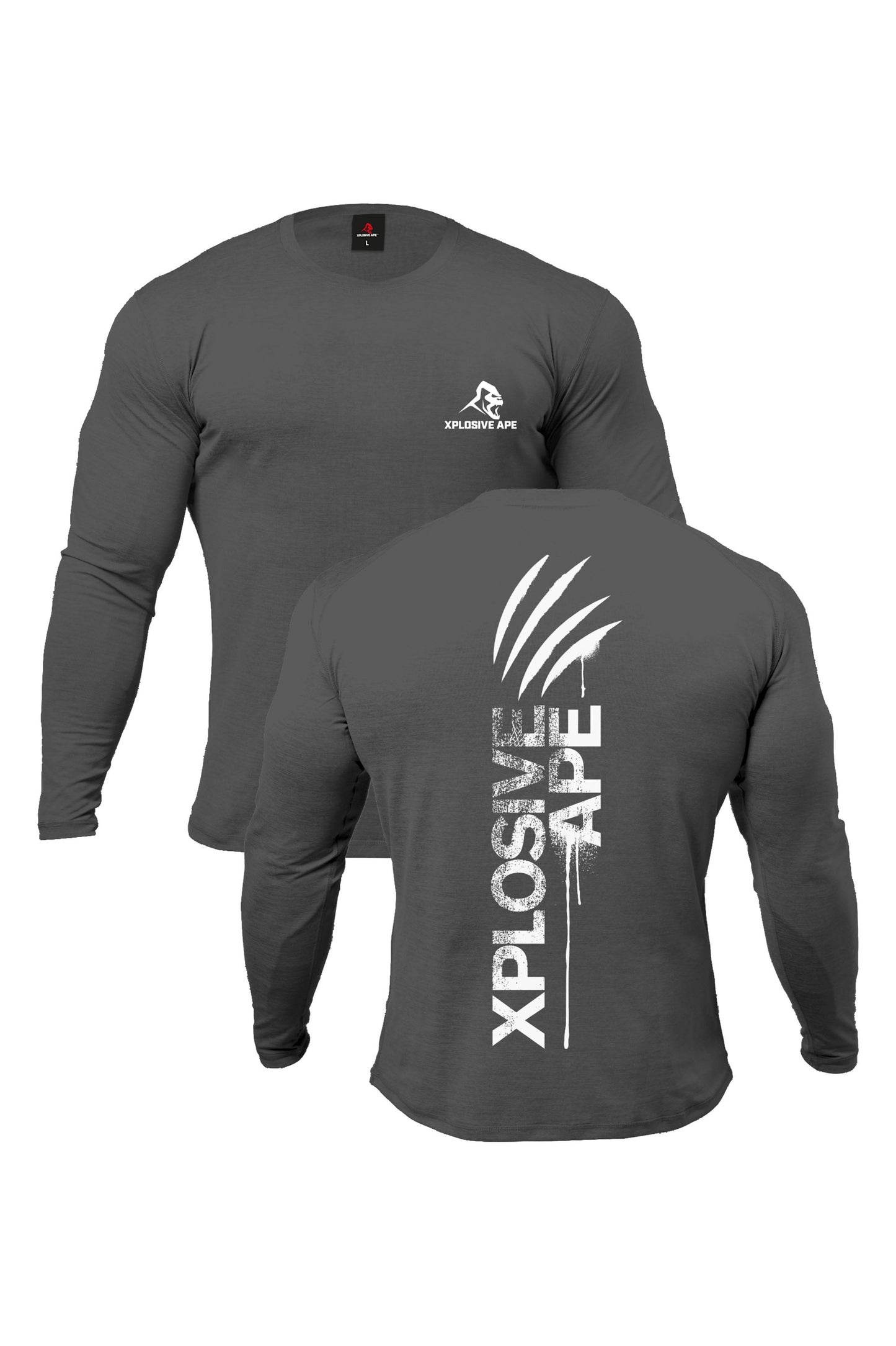 XAPE Claw V2 Long Sleeve Tee - Charcoal