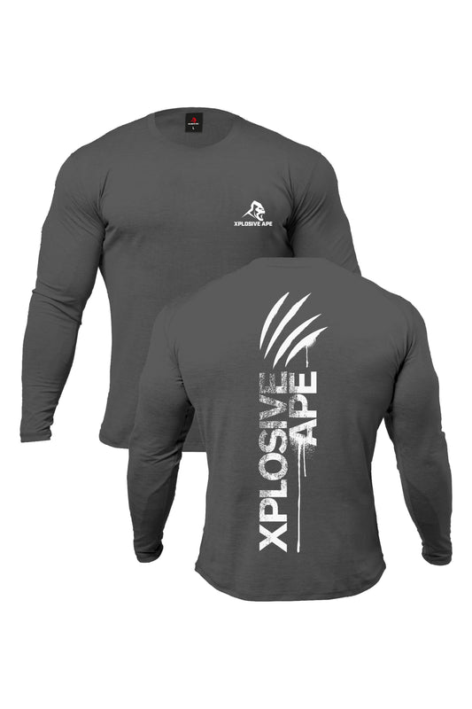 XAPE Claw V2 Long Sleeve Tee - Charcoal