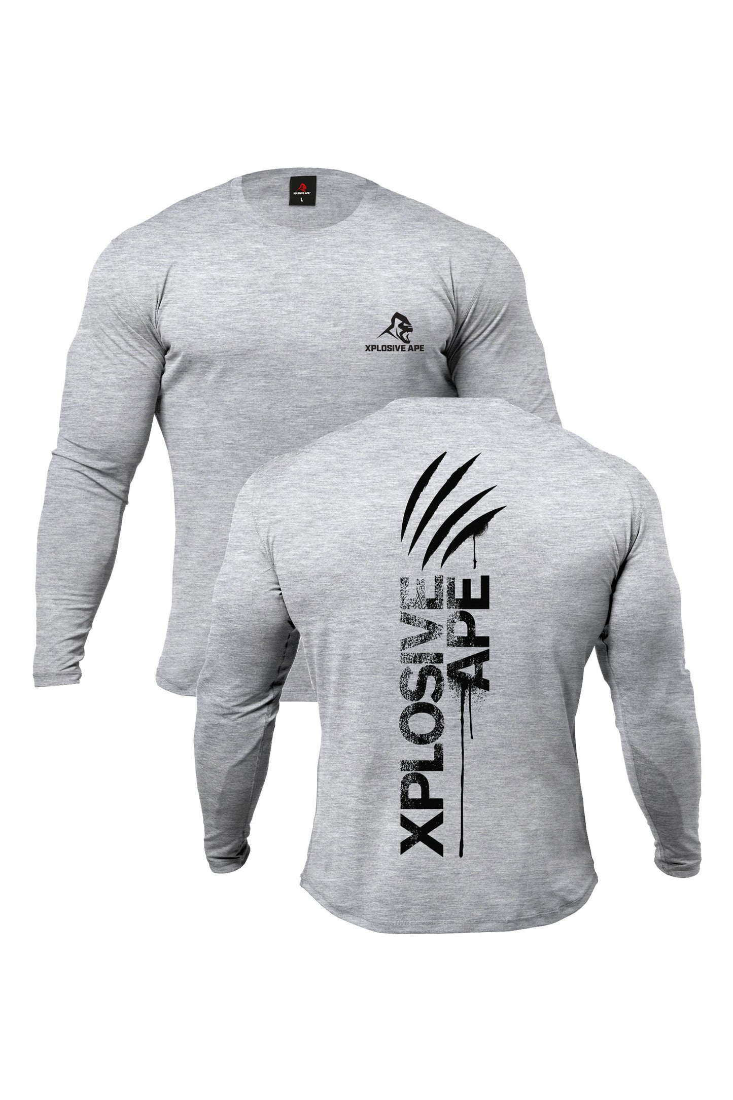 XAPE Claw Long Sleeve Tee - Sports Grey
