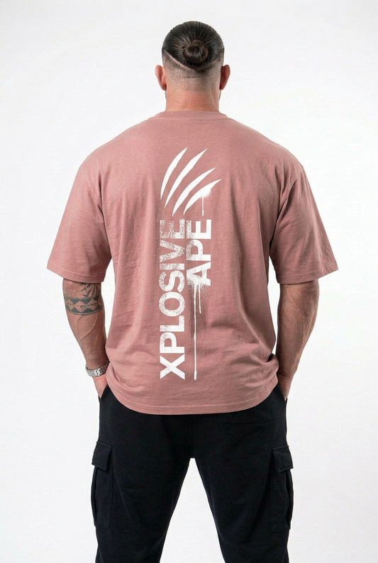 XAPE Claw V3 Oversized Tee - Dusty Pink