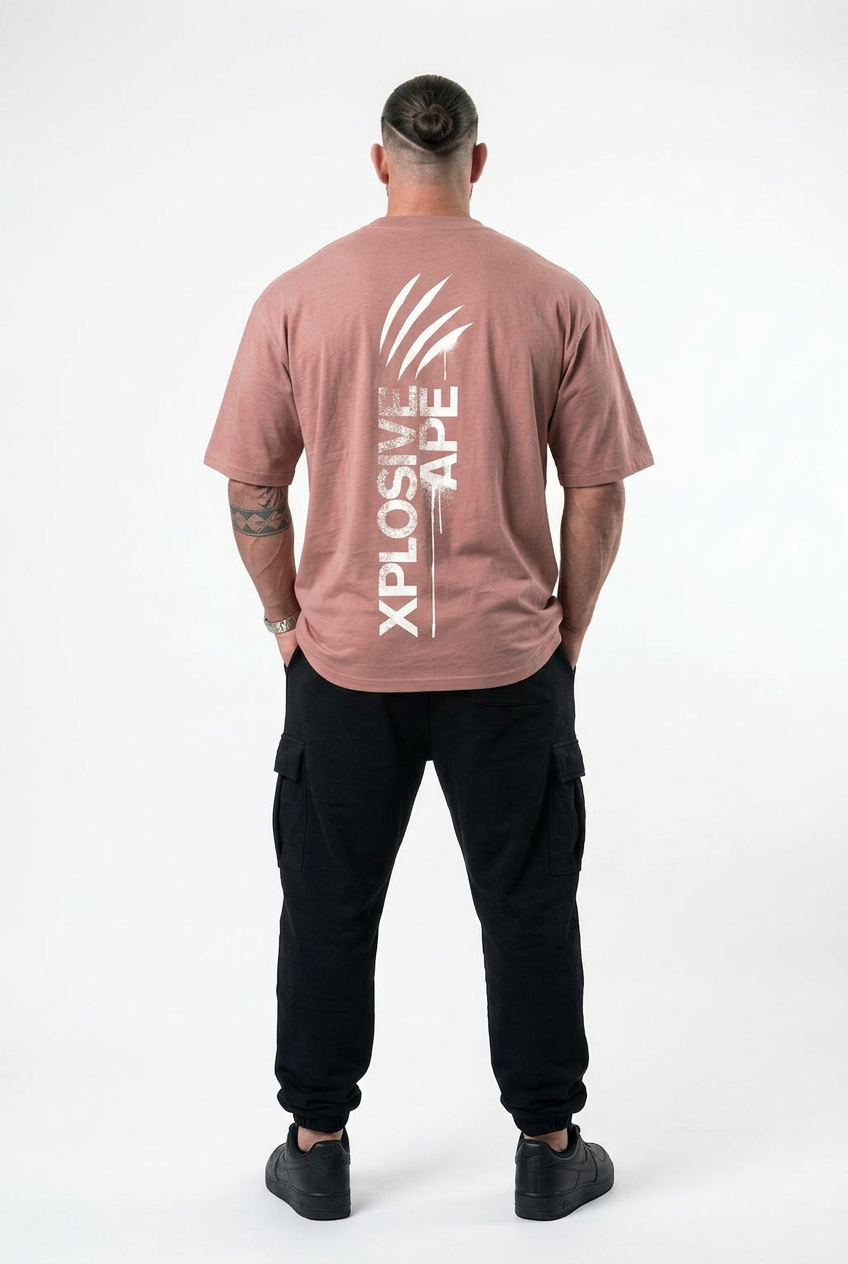 XAPE Claw V3 Oversized Tee - Dusty Pink