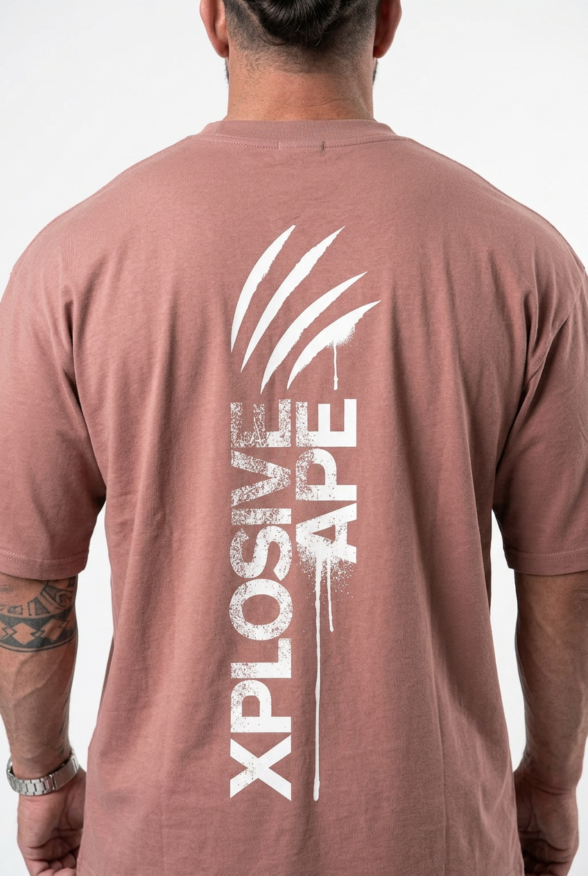 XAPE Claw V3 Oversized Tee - Dusty Pink