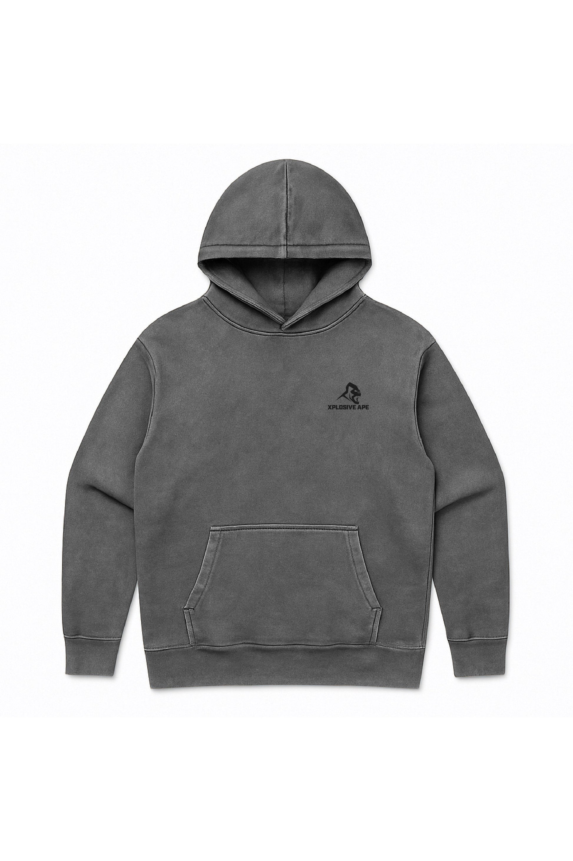 XAPE Essential Vintage Wash Hoodie - Charcoal