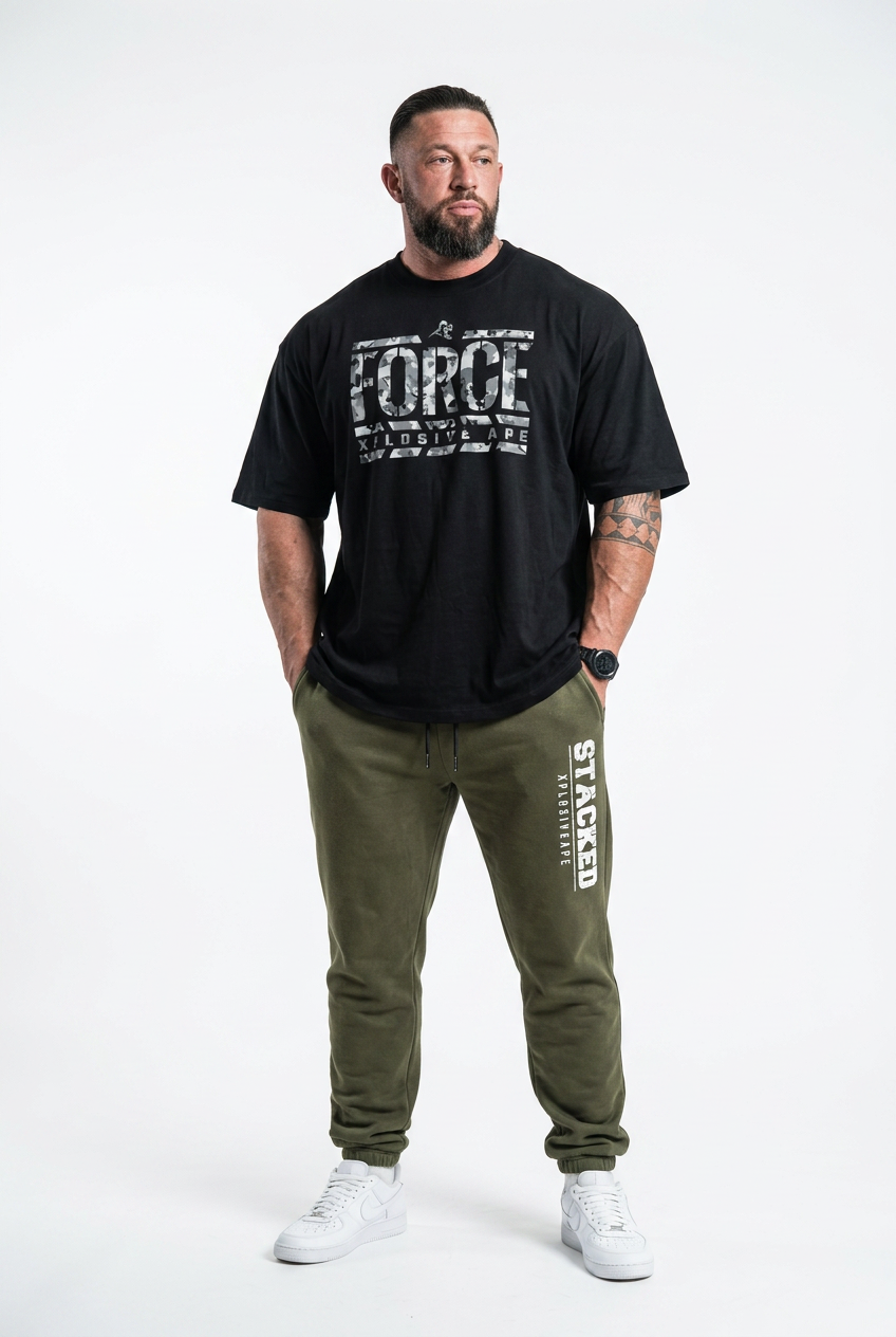 XAPE Force Grey Camo Tee - Black