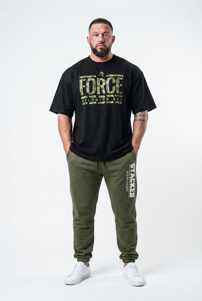 XAPE Force Jungle Camo Tee - Black