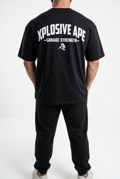 XAPE Garage Strength V3 Oversized Tee - Black