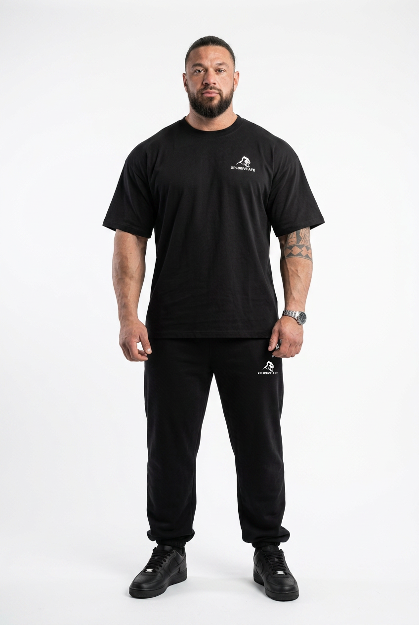 XAPE Garage Strength V3 Oversized Tee - Black