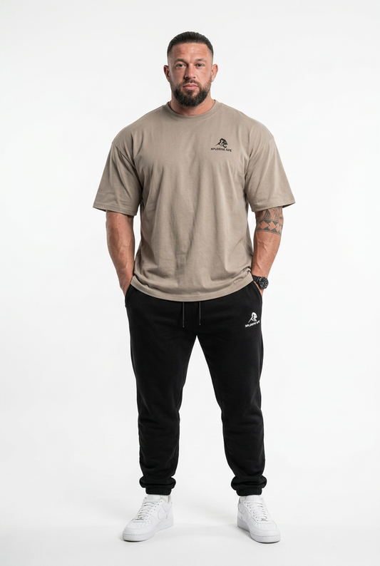 XAPE Garage Strength V3 Oversized Tee - Sand